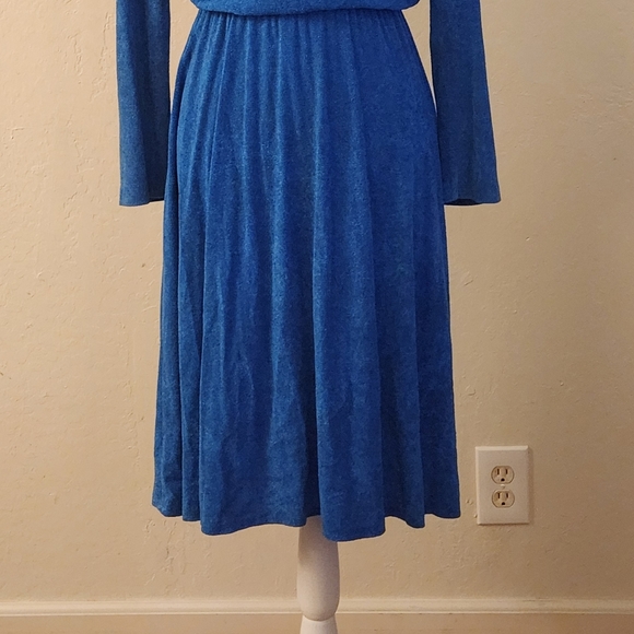 Vintage Blue Long-Sleeve Dress by Trolley Car - Picture 10 of 16